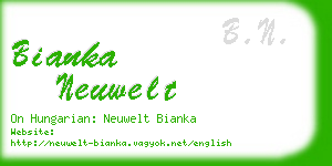 bianka neuwelt business card